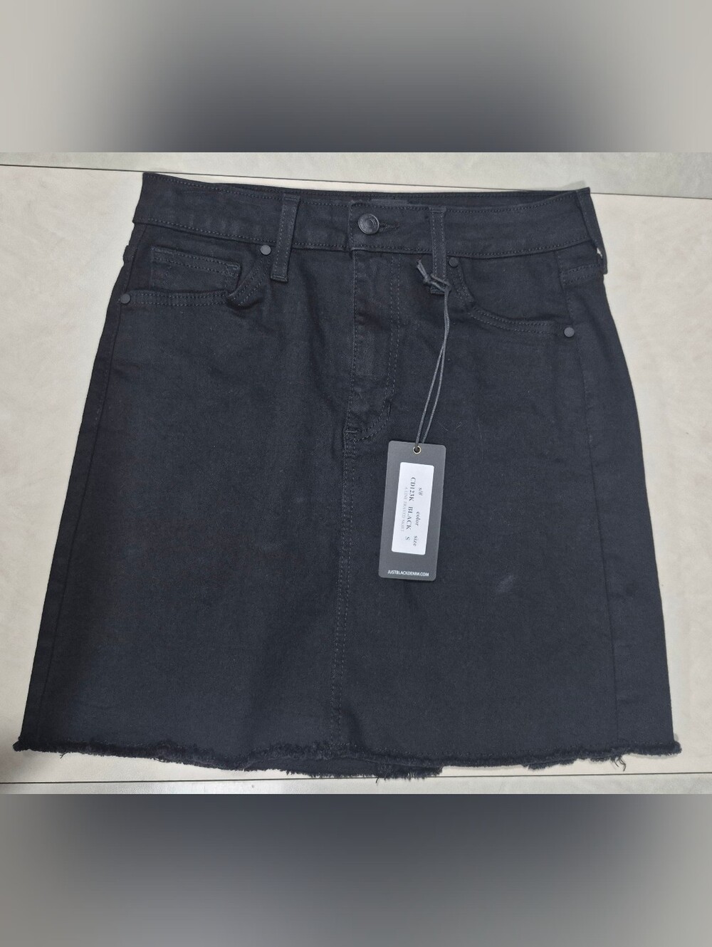 Women's Black Denim Skirt